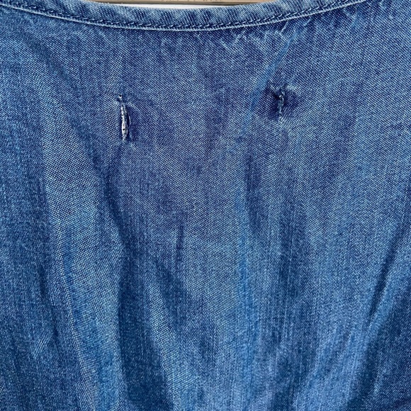 Free 2 Luv Chambray Embroidered Boho Casual Dress Sz 0X - Picture 11 of 12